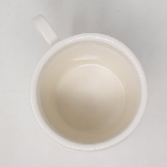 Anthropologie Mug K Initial Shaving Barber Cup Monogram White Black Boho 12 oz - Picture 6 of 10